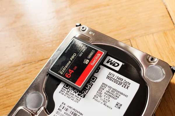 Western Digital HDD with SanDisk Ultra fast Compact Flash CF Card