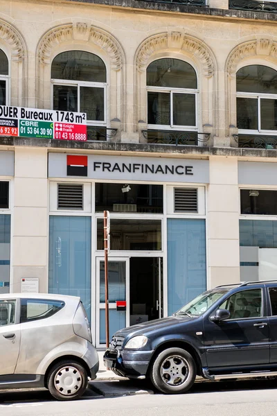 Franfinance bank facade in Paris, France