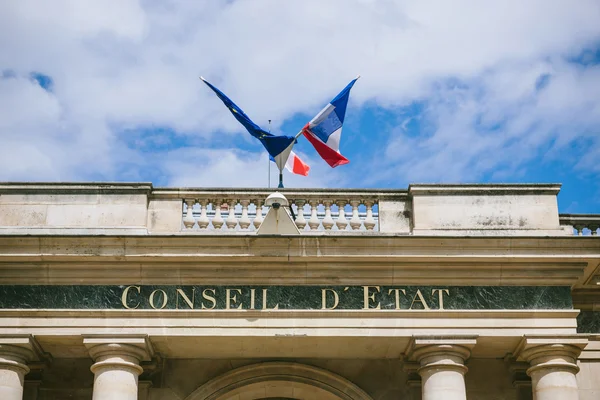Conseil d\'Etat - Council of State building with French flag