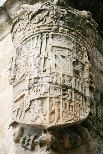 Shield of King Charles V in Plasencia city street