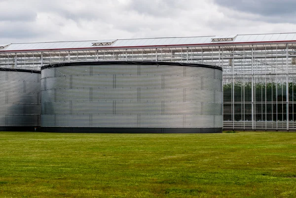 Large water tanks for the storage of water for greenhouses