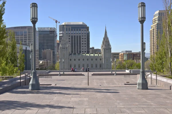 Salt Lake city downtown city view.