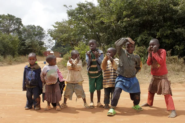 The children\'s game of Pomerini village in Tanzania