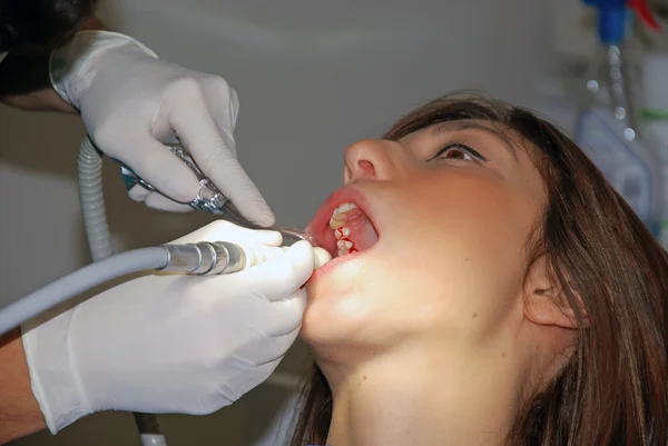Dental Care - A girl at the dentist