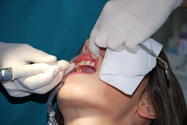 Dental Care - A girl at the dentist