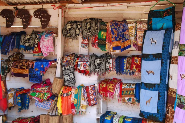 African craft items for sale at the market in Iringa in Tanzania