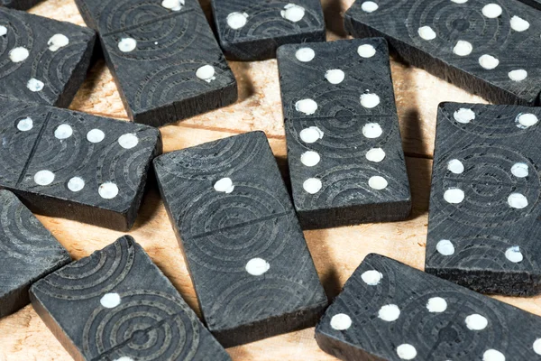 Old Wooden Pieces of the Domino Game