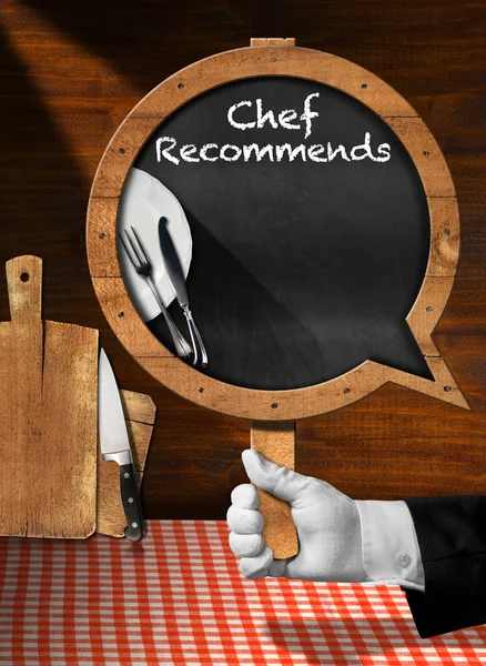 Chef Recommends - Empty Blackboard