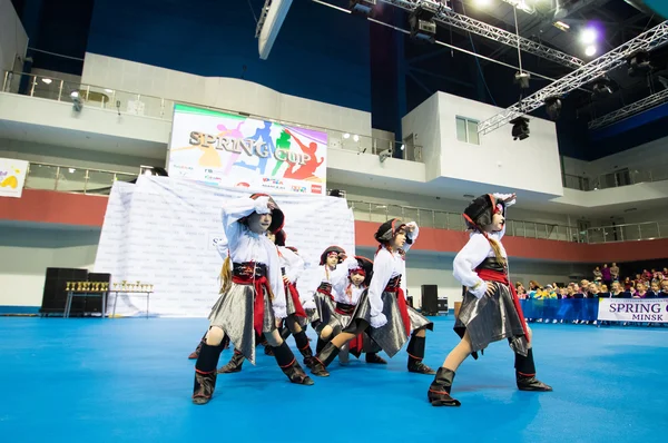 MINSK - MAY 02: Unidentified children compete in the SpringCup international dance competition, on May 02, 2015, in Minsk, Belarus.