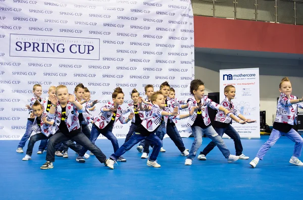 MINSK - MAY 02: Unidentified children compete in the SpringCup international dance competition, on May 02, 2015, in Minsk, Belarus.