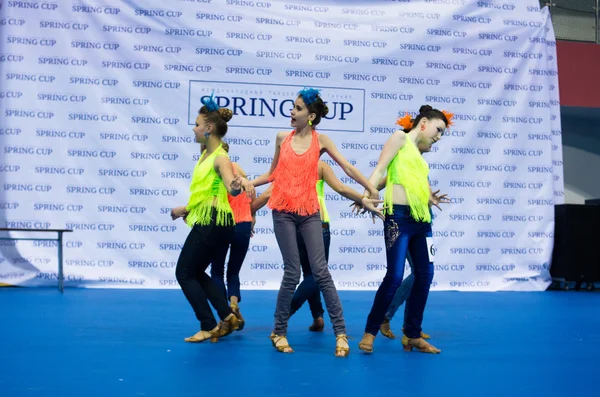 MINSK - MAY 02: Unidentified children compete in the SpringCup international dance competition, on May 02, 2015, in Minsk, Belarus.