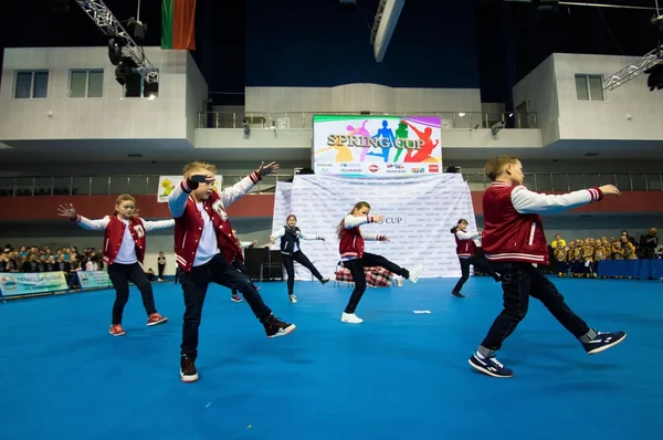 MINSK - MAY 02: Unidentified children compete in the SpringCup international dance competition, on May 02, 2015, in Minsk, Belarus.