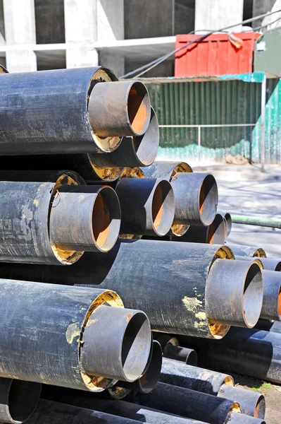 Steel pipe with heat insulation