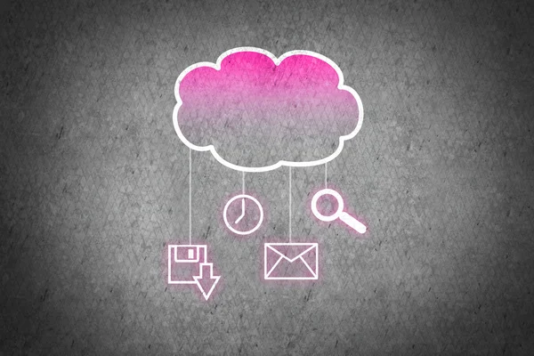 Computing cloud business icons