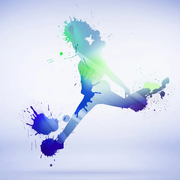 Colorful silhouette of dancer