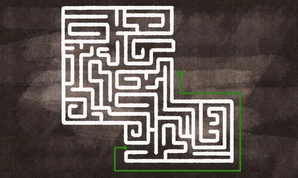 Drawn labyrinth pattern