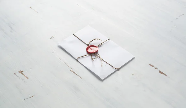 Letter envelope with wax seal