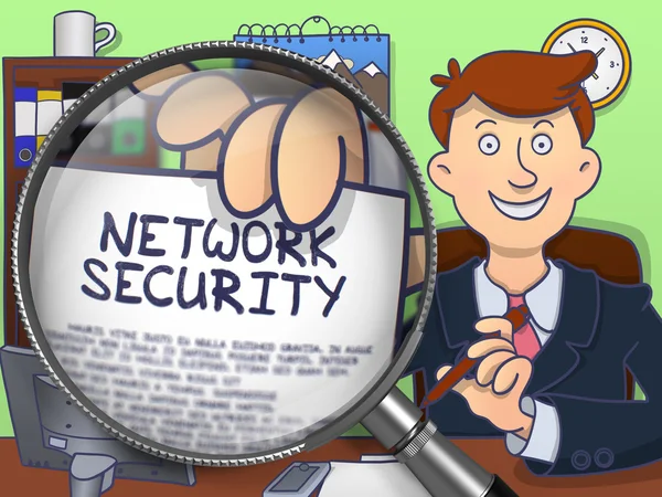 Network Security through Lens. Doodle Design.