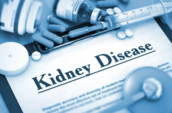 Kidney Disease Diagnosis. Medical Concept. 3D.