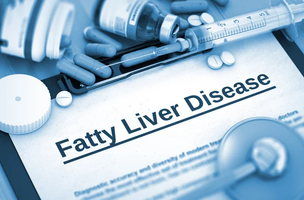 Fatty Liver Disease Diagnosis. Medical Concept. 3D.