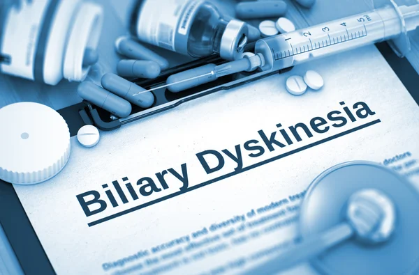 Biliary Dyskinesia Diagnosis. Medical Concept. 3D Render.