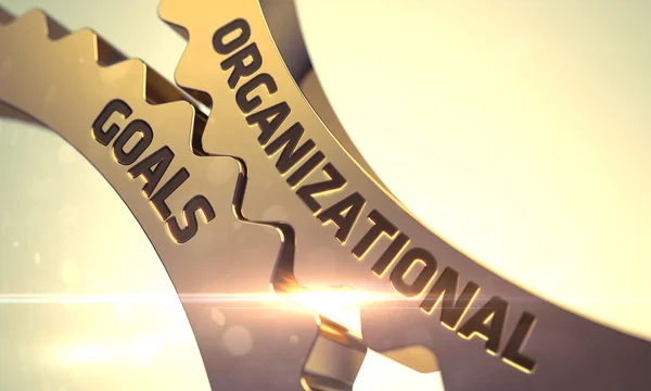Organizational Goals on the Golden Metallic Cog Gears.