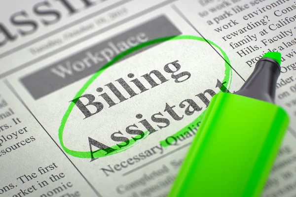 Billing Assistant Wanted.