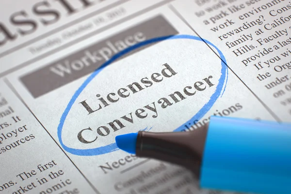 Now Hiring Licensed Conveyancer.