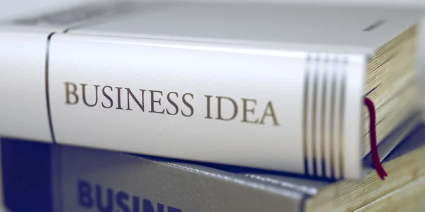 Book Title on the Spine - Business Idea. 3D.