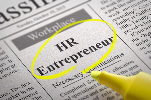 HR  Entrepreneur Vacancy in Newspaper.