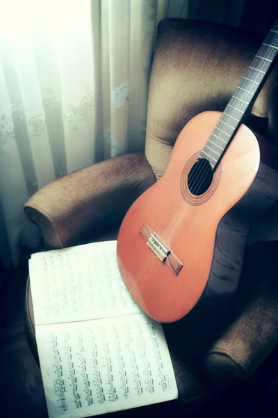 Classic guitar and music book