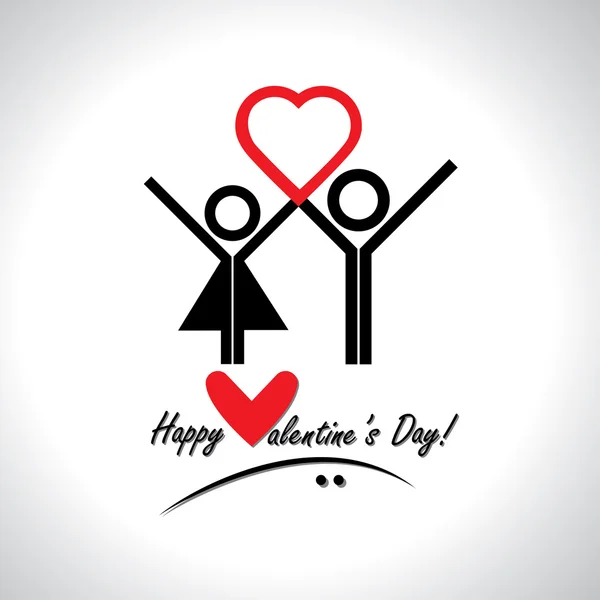 Happy valentine's day greeting card vector  concept