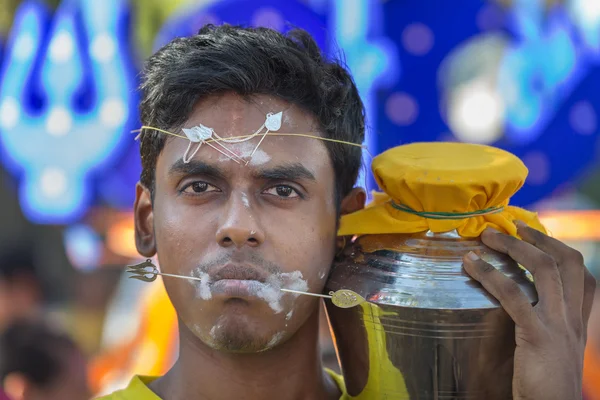 Georgetown, Penang, Malaysia.  January 24, 2016.  Hindu festival to worship God Muruga