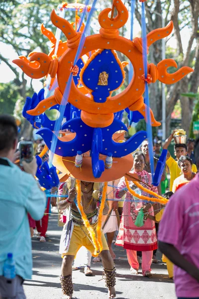 Georgetown, Penang, Malaysia.  January 24, 2016.  Hindu festival to worship God Muruga