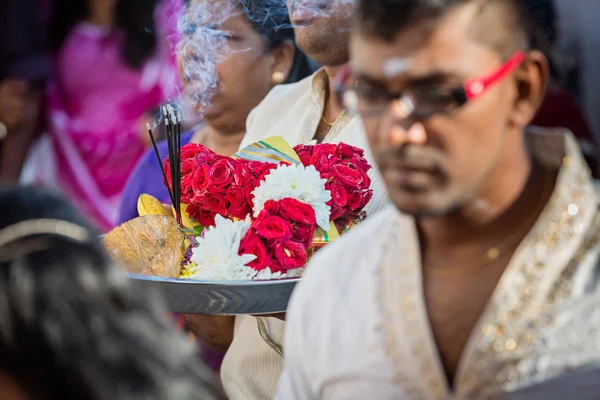 Georgetown, Penang, Malaysia.  January 24, 2016.  Hindu festival to worship God Muruga