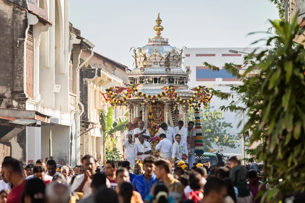 Georgetown, Penang, Malaysia.  January 24, 2016.  Hindu festival to worship God Muruga