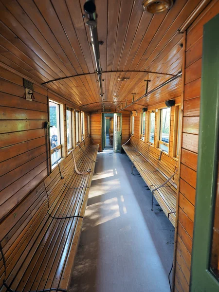 Interior of luxury old train carriage