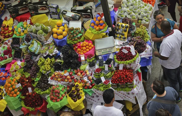 Tropical fruit boxes at Sao Paulo Market