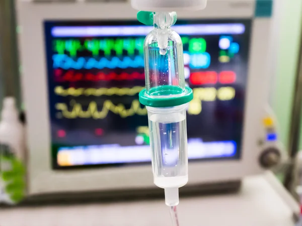 Intravenous drip with monitor