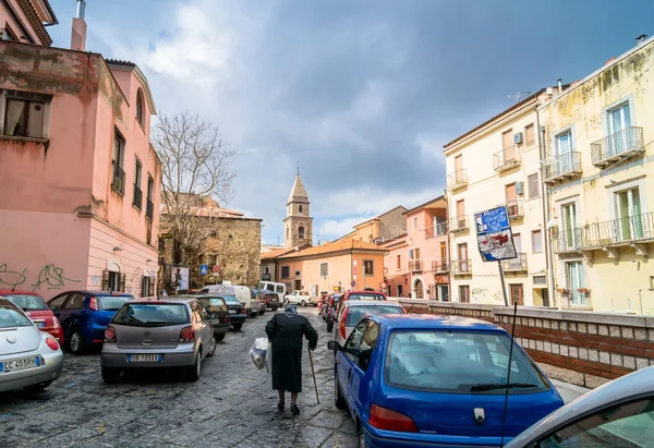 Downtown street view in Potenza, Italy