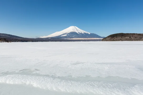 Mount Fuji at Iced Yamanaka Lake