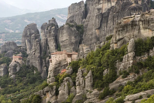 Meteora is monasteries on top of rock towers