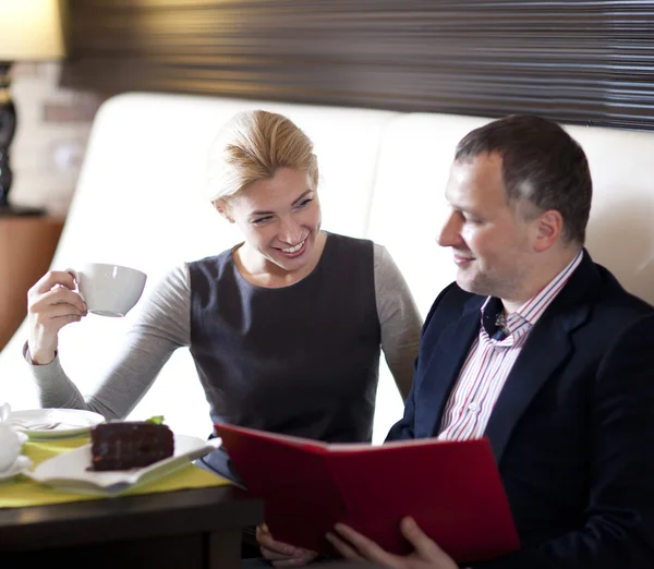 Working colleagues - a man and a woman