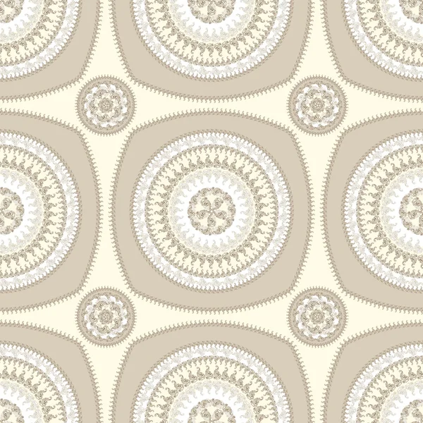 Seamless pattern with circle ornament  in beige