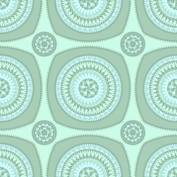 Seamless pattern with circle ornament  in marine blue