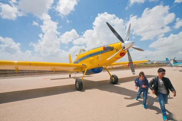 Fire fighting aircraft at an airshow exhibition