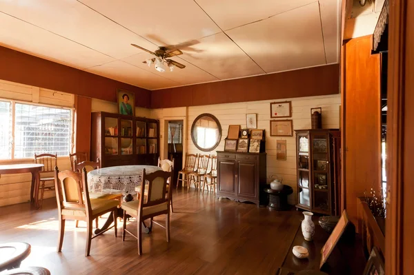 Vintage furniture inside Baan Sao Nak - mansion of the teak merchant in old Burmese style