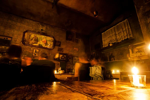 Interior of a popular restaurant in the old town