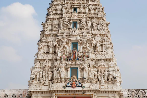 Gopuram of hindu temple in old indian city
