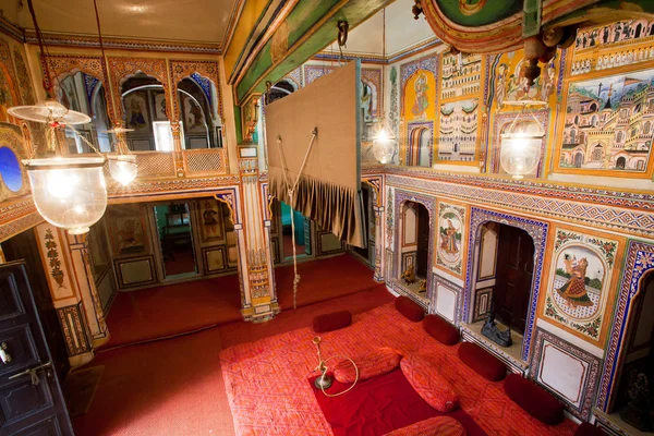 Interior of mansion room belongs to rich indian family of Rajasthan